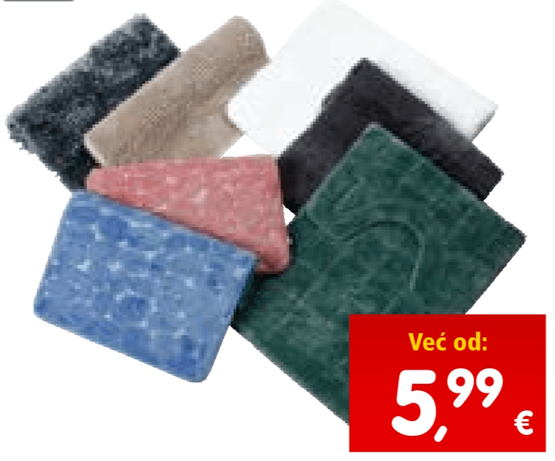 Razne kupaonske podloge Rubin - Akcija u trgovini Interspar