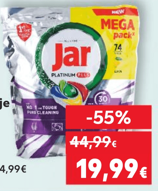 JAR Kapsule za strojno pranje posuđa 74/1 - Akcija u trgovini Kaufland