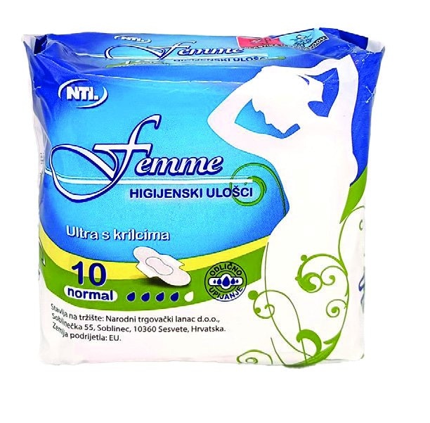 Ulošci higijenski Femme ultrawings super 9 kom - Akcija u trgovini NTL