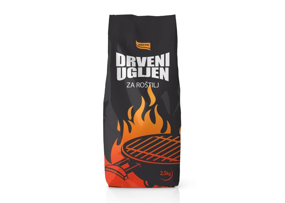 ULTRA PLUS Drveni ugljen za roštilj 2,5 kg - Akcija u trgovini Ribola