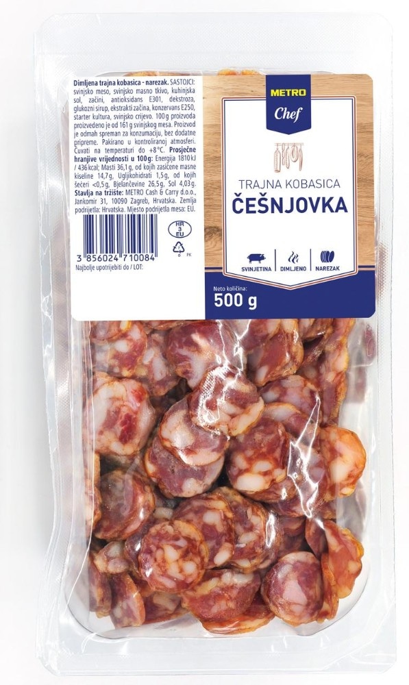 Metro Chef Domaća trajna kobasica 500 g - Akcija u trgovini Metro