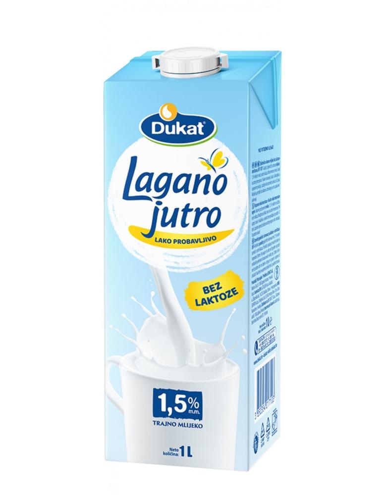 Dukat Lagano jutro trajno mlijeko bez laktoze 1 L Akcija u trgovini Kaufland