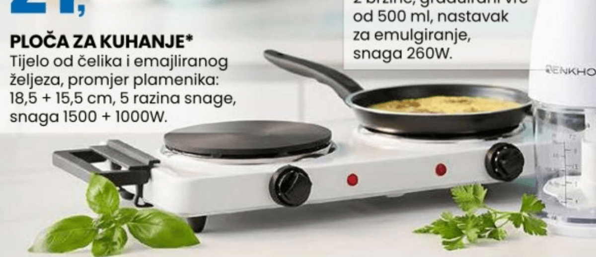 PLOČA ZA KUHANJE ENKHO - Akcija u trgovini Eurospin