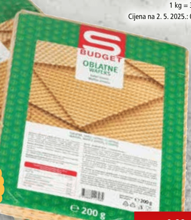Oblatne S-BUDGET 200 g - Akcija u trgovini Interspar