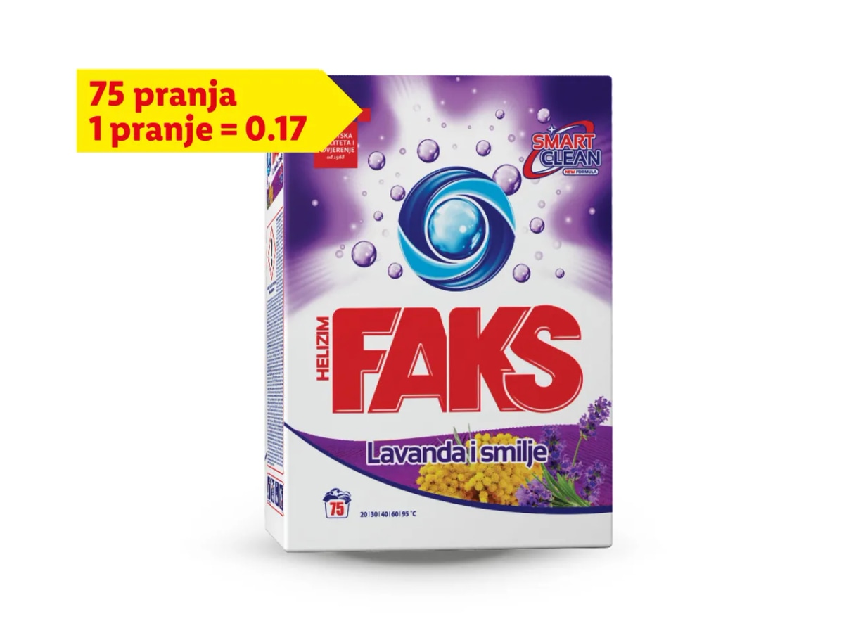Faks Deterdžent za rublje 4.875 kg - Akcija u trgovini Lidl