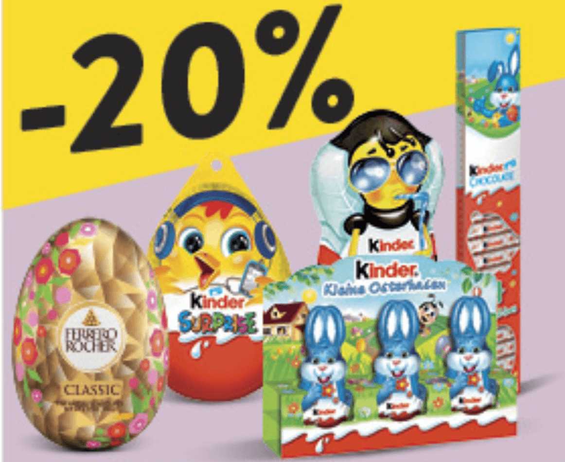 Odabrani Kinder Uskrsni slatkiši - Akcija u trgovini Konzum
