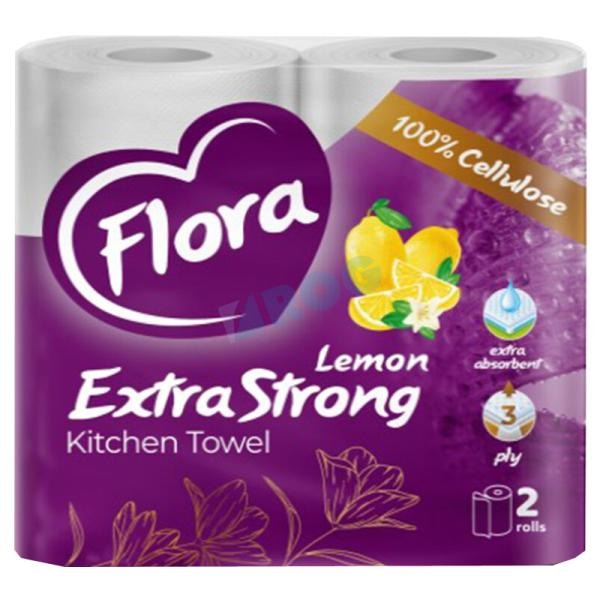 Flora Papirnati ručnici extra strong 3-sloj, 2 role - Akcija u trgovini NTL