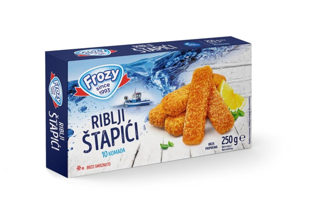 Panirani riblji štapići Frozy 250 g - Akcija u trgovini KTC