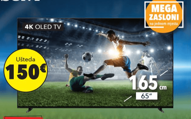 TV Sony K65XR80PAEP 165 cm / 65" - Akcija u trgovini Harvey Norman
