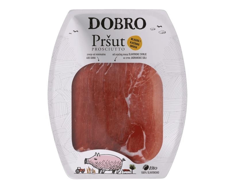 DOBRO Pršut naresci 400 g Akcija u trgovini Ribola