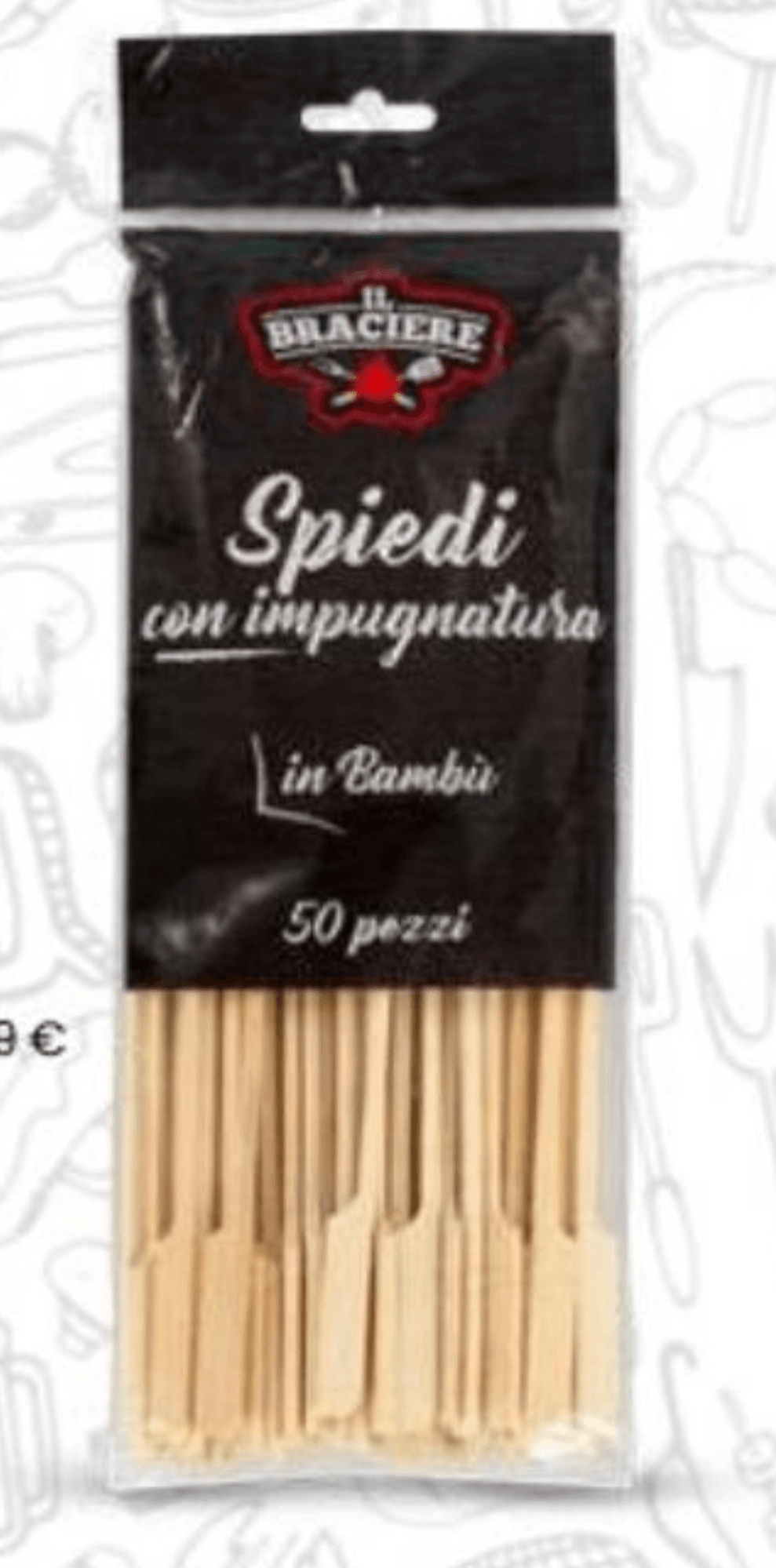 IL BRACIERE Ražnjić štapići od bambusa 50 kom, 25 cm - Akcija u trgovini Eurospin