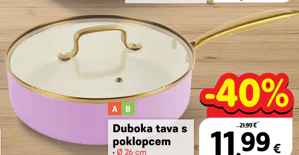 Duboka tava s poklopcem Ø 26 cm - Akcija u trgovini Plodine