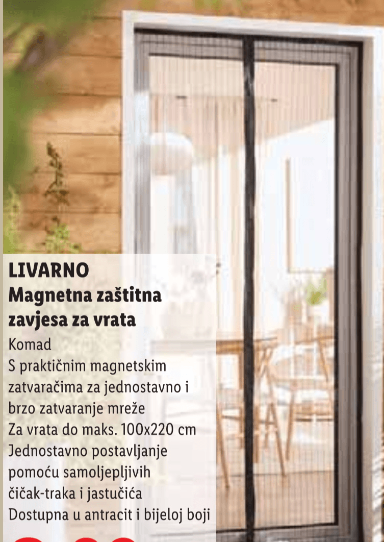 LIVARNO Magnetna zaštitna zavjesa za vrata - Akcija u trgovini Lidl