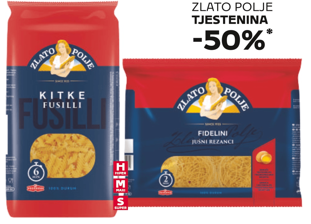 Zlato Polje Tjestenina - Akcija u trgovini Tommy