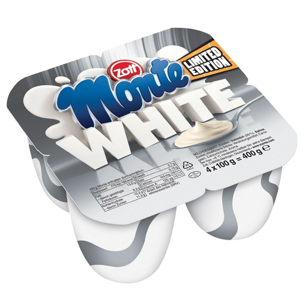 ZOTT Monte White 4x 100 g - Akcija u trgovini Plodine