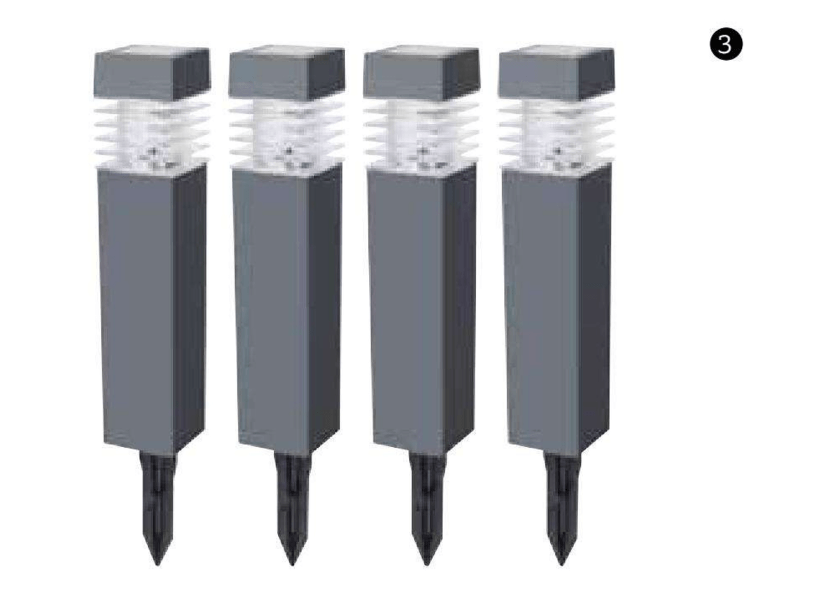 Set solarnih svjetiljki 4/1 - Akcija u trgovini Lesnina