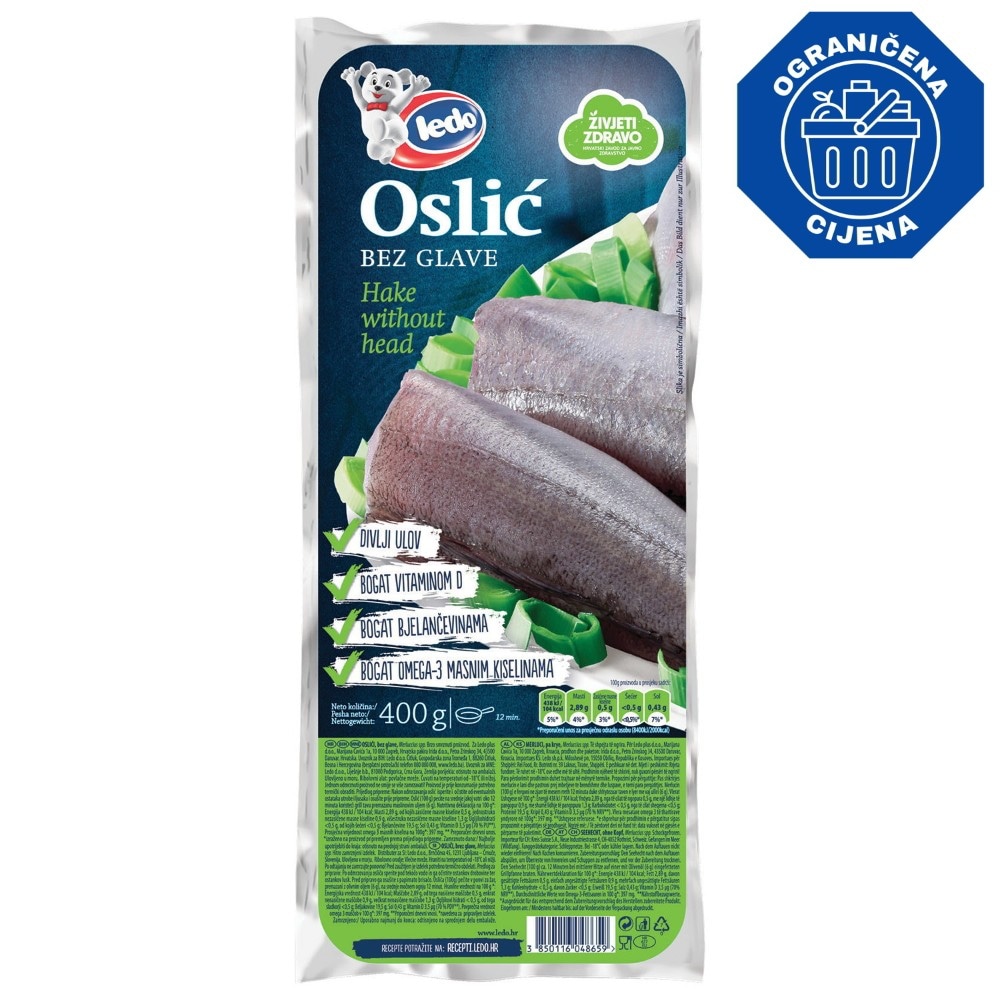 Oslíć bez glave Ledo 400 g Akcija u trgovini Djelo