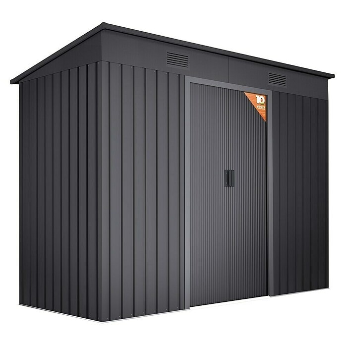 Vrtno spremište Oulu Dark 130 x 238 x 174-202 cm, 3,14 m² Akcija u trgovini Bauhaus