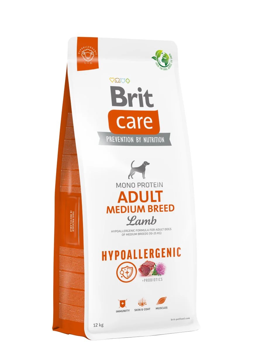 Brit Care Hypoallergenic Monoprotein Adult Medium Breed Lamb 12kg - Akcija u trgovini Pet Centar