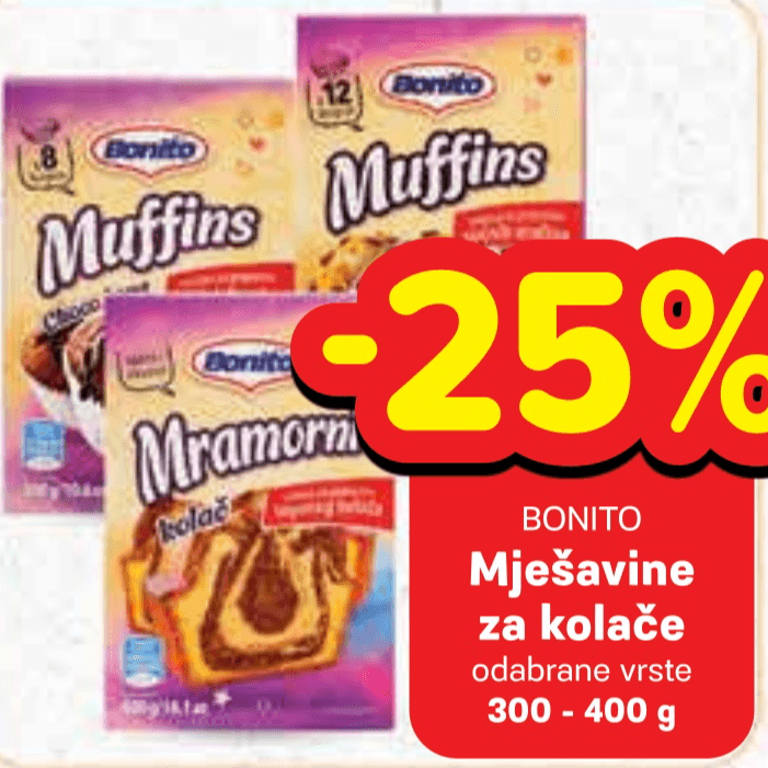 Bonito Mješavine za kolače 300 - 400 g - Akcija u trgovini Plodine