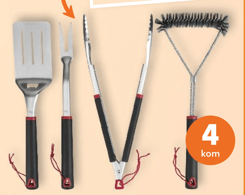 GRILL MEISTER Pribor za roštilj 4 kom - Akcija u trgovini Kaufland