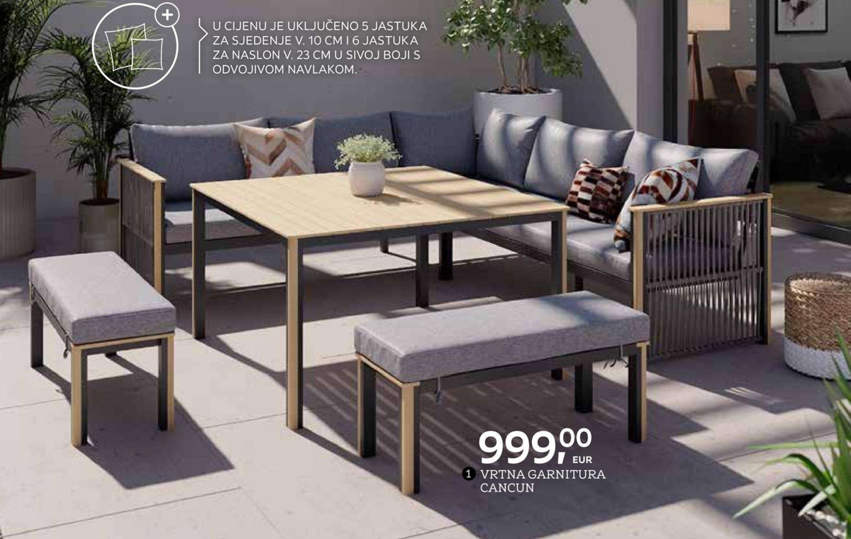 Vrtna garnitura Cancun Ambia Garden - Akcija u trgovini Lesnina