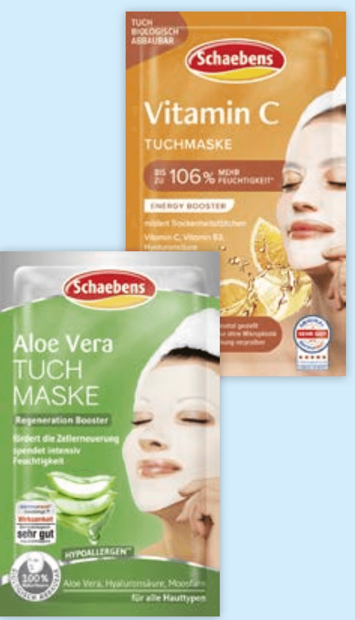 Schaebens maska za lice u maramici 1 kom - Akcija u trgovini Mueller
