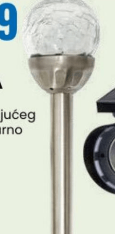 Solarna lampa - Akcija u trgovini Eurospin