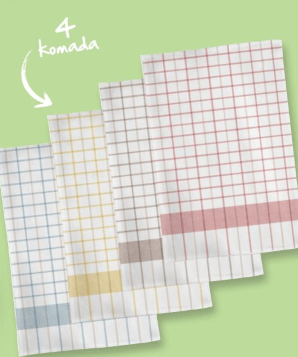 Krpe kuhinjske 4 komada u setu - Akcija u trgovini Interspar