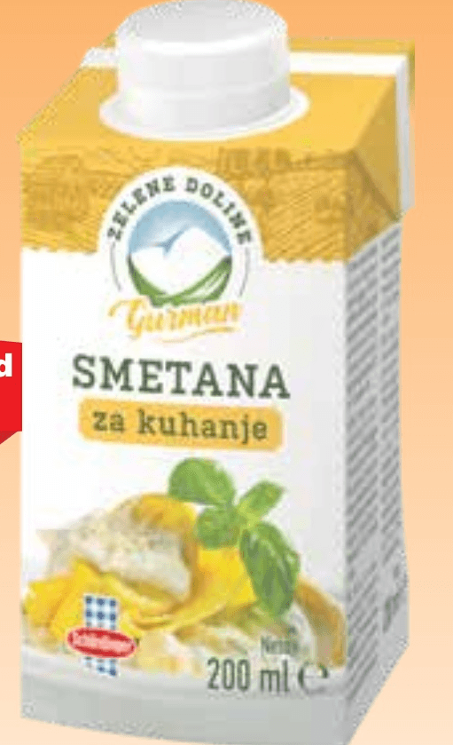 Vrhnje za kuhanje Zelene Doline 200 ml - Akcija u trgovini KTC