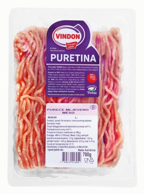 Pureće mljeveno meso Vindon 700g - Akcija u trgovini KTC