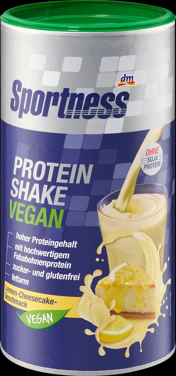 Sportness proteinski napitak veganski okus torte od sira s limunom 280 g - Akcija u trgovini Dm