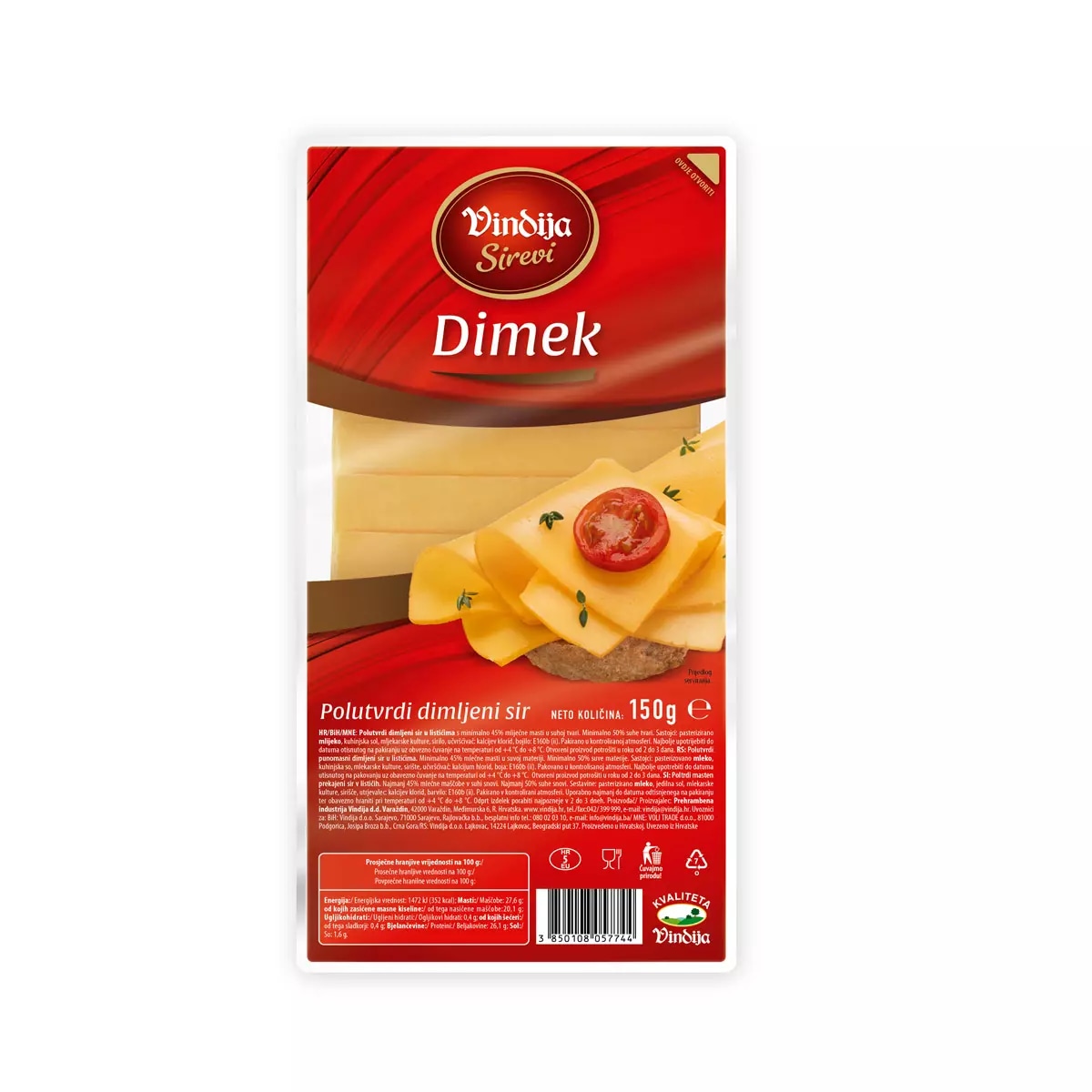 Tilzit, Gouda, Dimljeni Dimek sir 150g Vindija - Akcija u trgovini Konzum