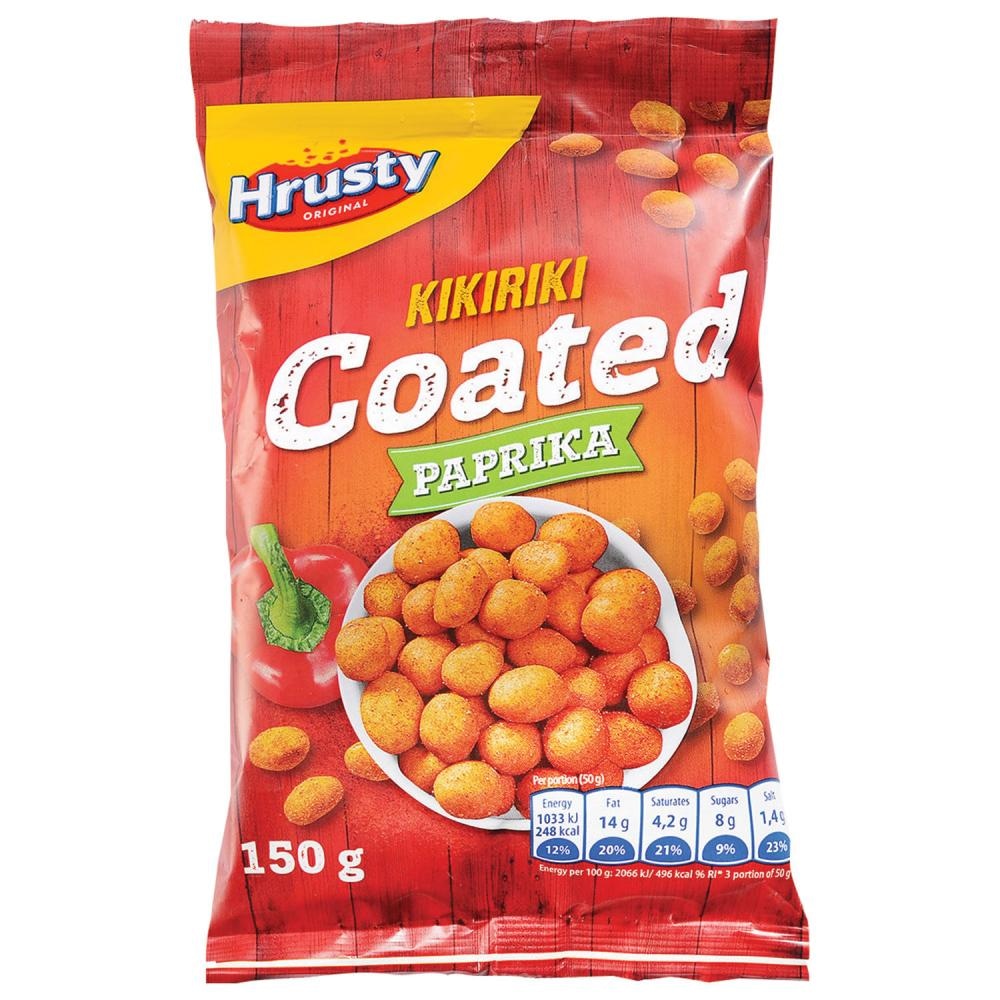 Hrusty Kikiriki Coated Paprika 150g - Akcija u trgovini Konzum