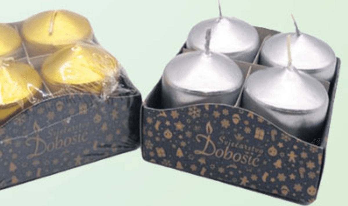 Svijeća top Vel. 4x5 cm, 4kom/pak Dobošić - Akcija u trgovini KTC