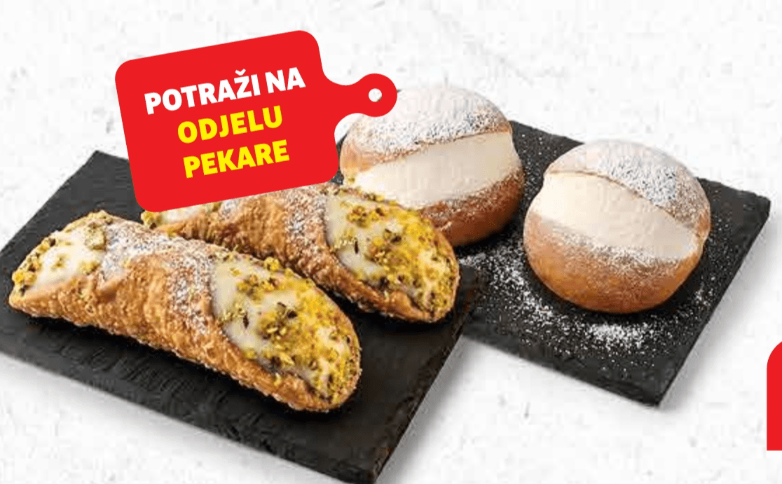 Sicilijanski cannollo ili maritozzo 100 - 120 g - Akcija u trgovini Plodine