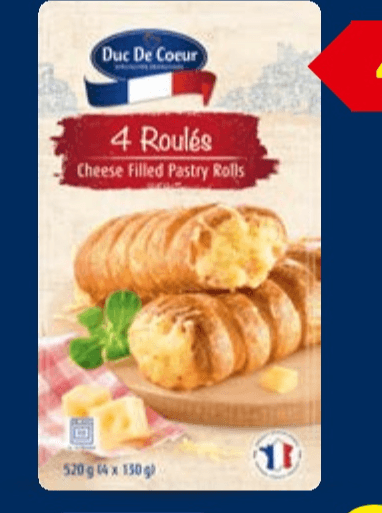 Duc De Coeur Rolice sa sirom 4 x 130 g Akcija u trgovini Lidl
