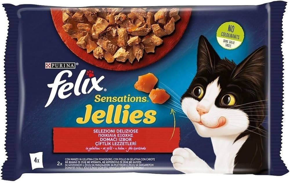 Felix hrana za mačke mokra Sensations Jellies odabrane vrste 4x80 g ili 4x85 g Akcija u trgovini Kaufland