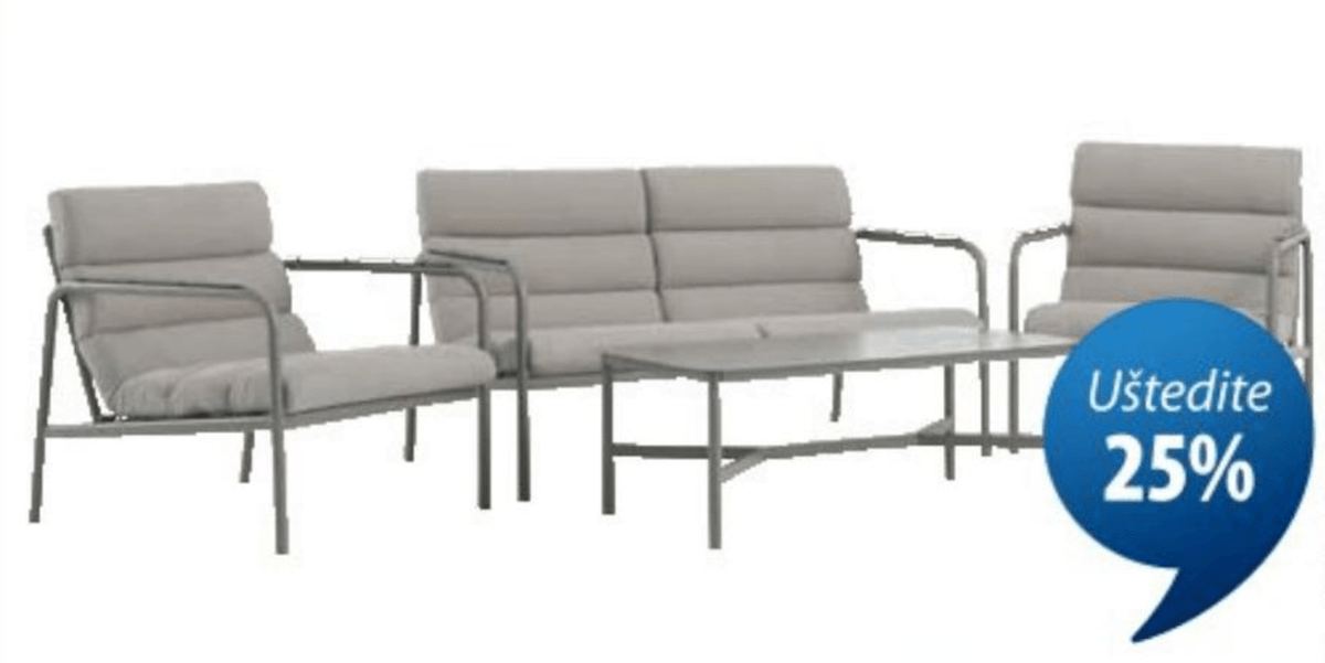 LILLESTROEM vrtna garnitura Dvosjed + 2 stolice + stol - Akcija u trgovini Jysk