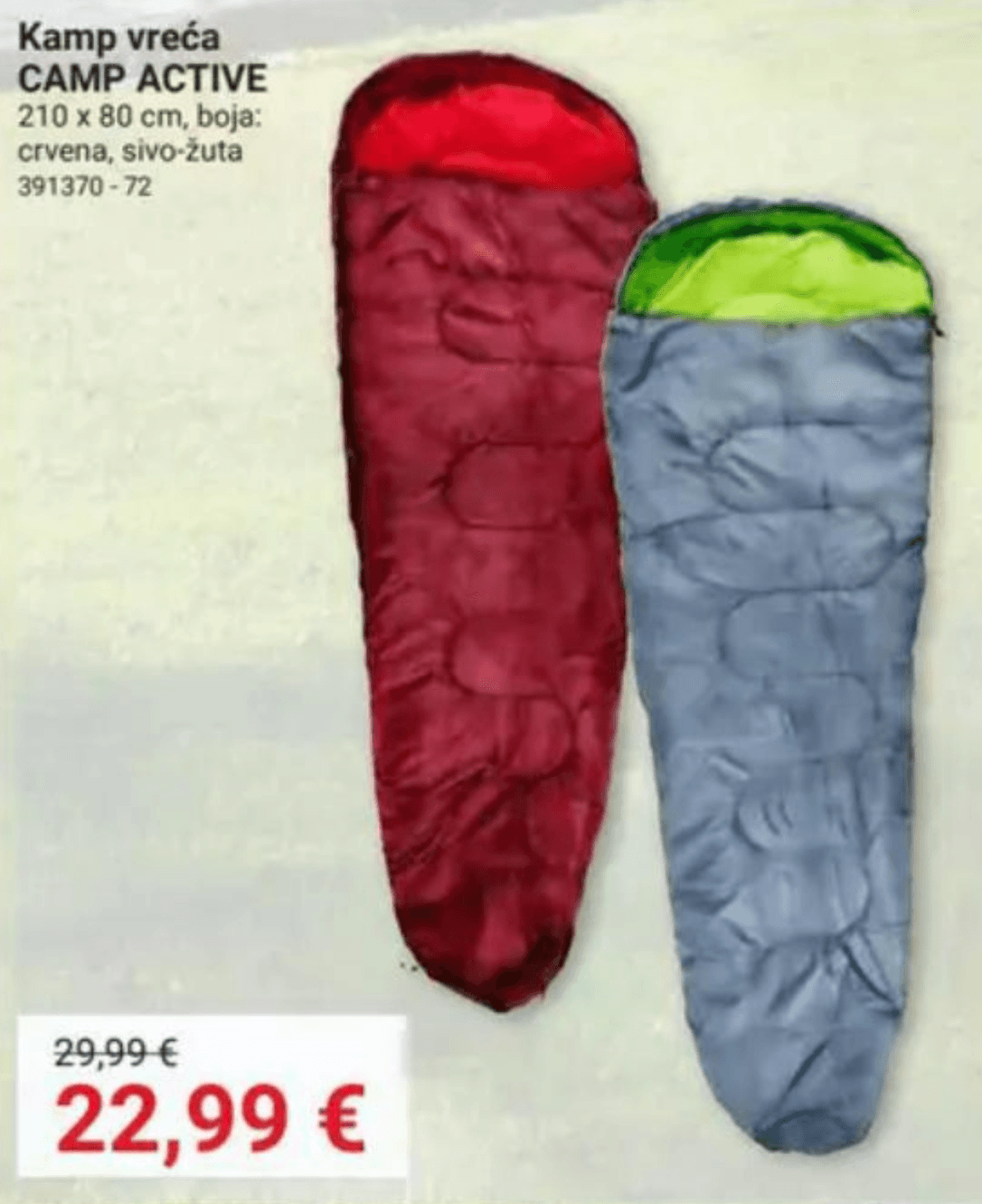 Kamp vreća CAMP ACTIVE - Akcija u trgovini Pevex