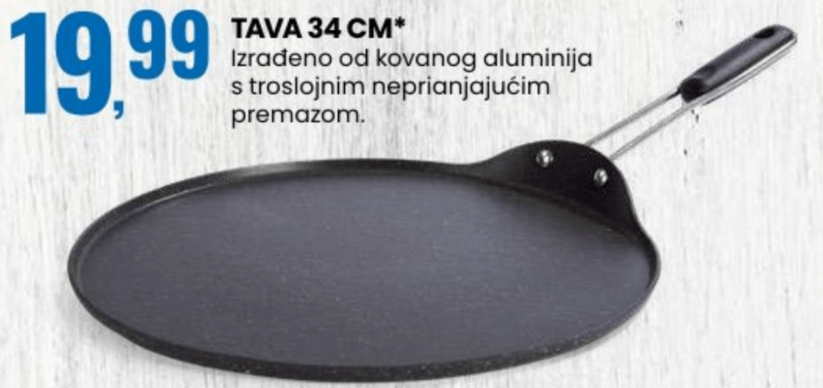 Tava 34 cm 1 kom - Akcija u trgovini Eurospin