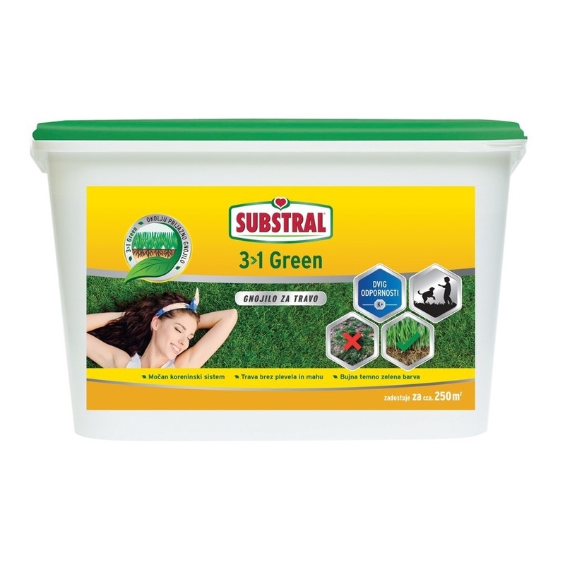 Mineralno gnojivo za travu Substral 3-1 Green 5 kg - Akcija u trgovini Bauhaus