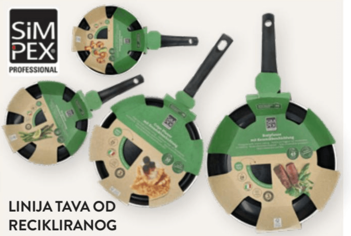 Linija tava od recikliranog aluminija s keramičkim premazom Simpex Professional - Akcija u trgovini Spar