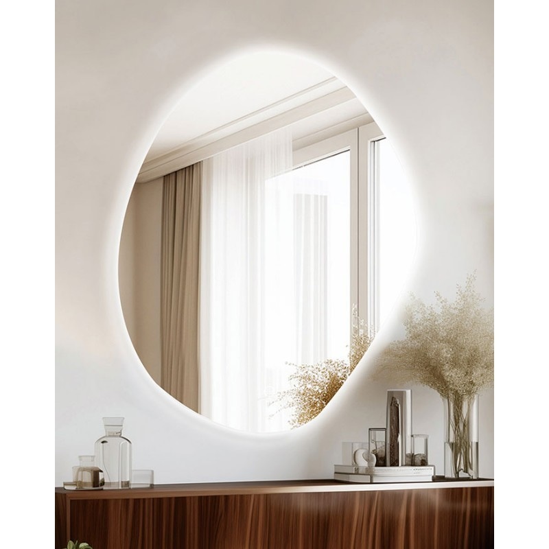 Ogledalo s LED rasvjetom 'Shape' š 78 x v 100 cm Akcija u trgovini Bauhaus