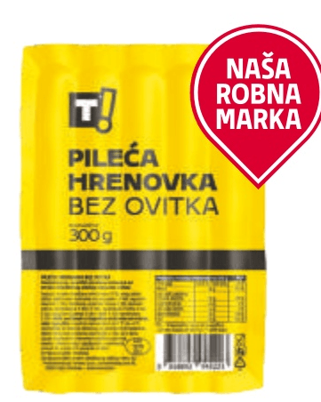 T! Hrenovka 300 g - Akcija u trgovini Tommy