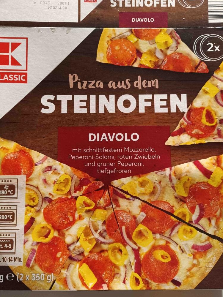 K Classic Pizza aus dem Steinofen Diavolo od 330g do 350g - Akcija u trgovini Kaufland