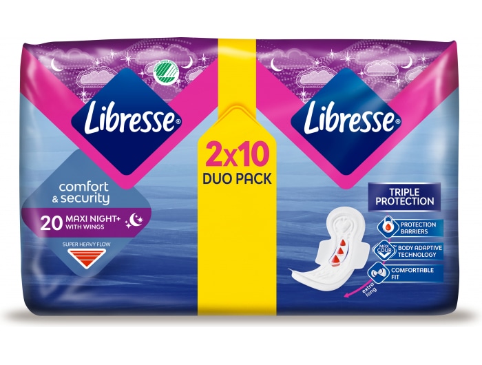 LIBRESSE Maxi Goodnight Higijenski ulošci 20 kom - Akcija u trgovini Ribola