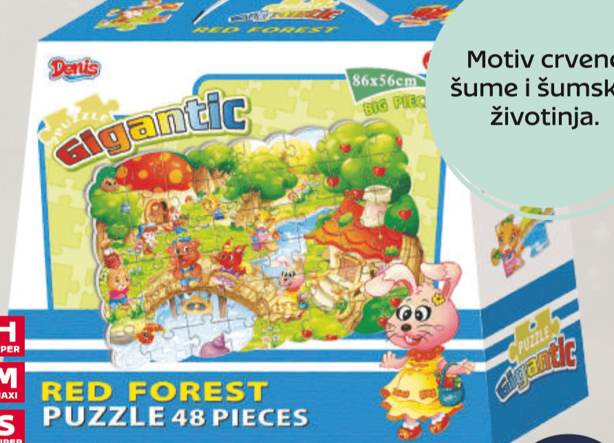 Denis Gigantic Puzzle Red Forest 1 set - Akcija u trgovini Tommy