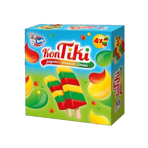 Ledo Kontiki Sladoled 4 x 75 ml - Akcija u trgovini Ribola