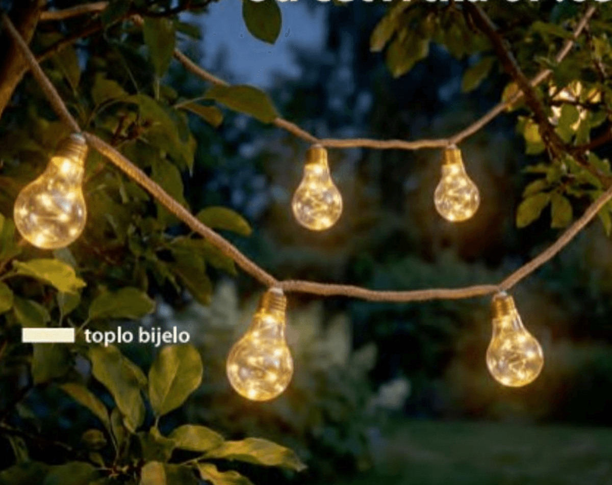 Solarni svjetleći lanac - Akcija u trgovini NKD